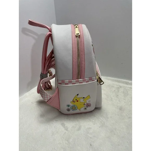 Loungefly x Pokémon Pikachu and Eevee Floral Mini Backpack - Picture 2 of 7